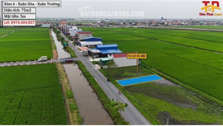 Bán Đất giá đầu tư tại Xuân Hòa - Xuân Trường 75m² full thổ cư