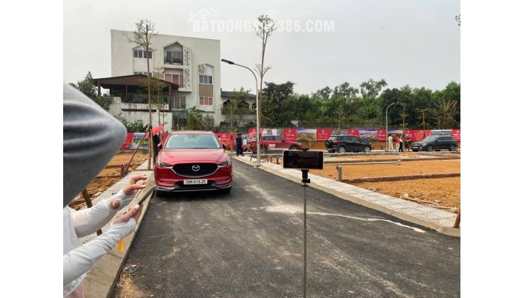 Bán đất thổ cư sổ đỏ 100m2, mặt tiền 6m, đường 21A, Phú Cát, Quốc Oai, Hà Nội. Giá 3.9 tỷ. LH: 0382394677