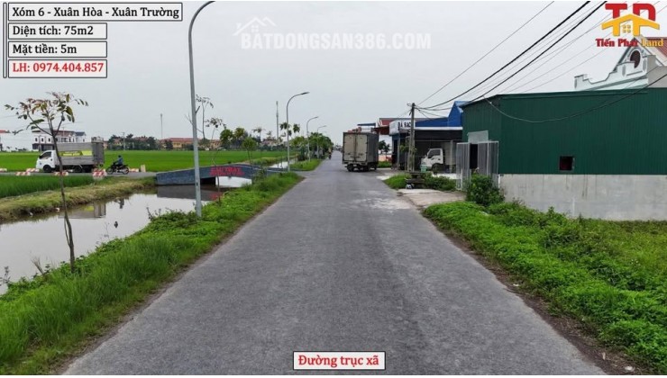 Bán Đất giá đầu tư tại Xuân Hòa - Xuân Trường 75m² full thổ cư