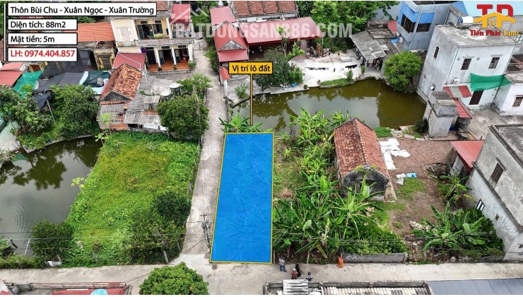 Bán Lô Đất Đẹp  88m² Tại Bùi Chu - Xuân Ngọc - Xuân Trường