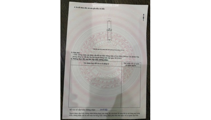 Bán lô đất đẹp tổ 13- TTĐA - HN 5 tỷ 3 lh 0356118296 54,5m2