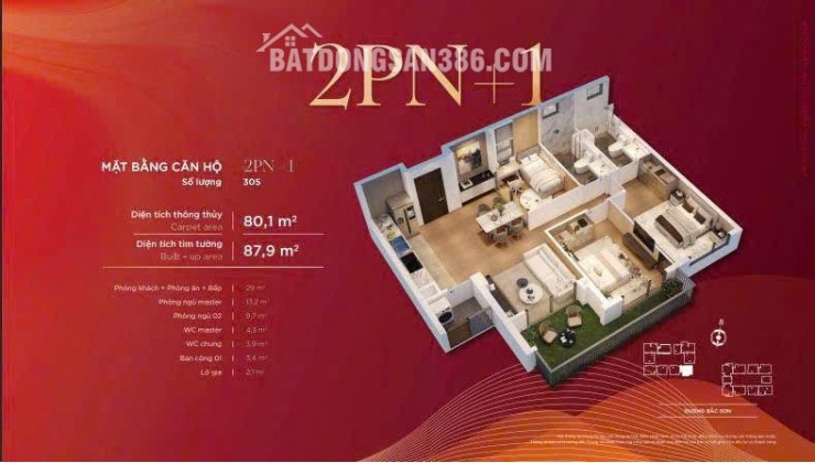 Trục Chính Bắc Sơn,56 tiện ích nội khu,không ngập lụt