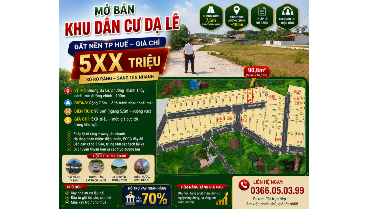 ĐẤT NỀN TP HUẾ – GIÁ CHỈ 531TR – SỔ RÕ RÀNG-LIÊN HỆ NGAY ĐỂ ĐƯỢC HỖ TRỢ VÀ TƯ VẤN
