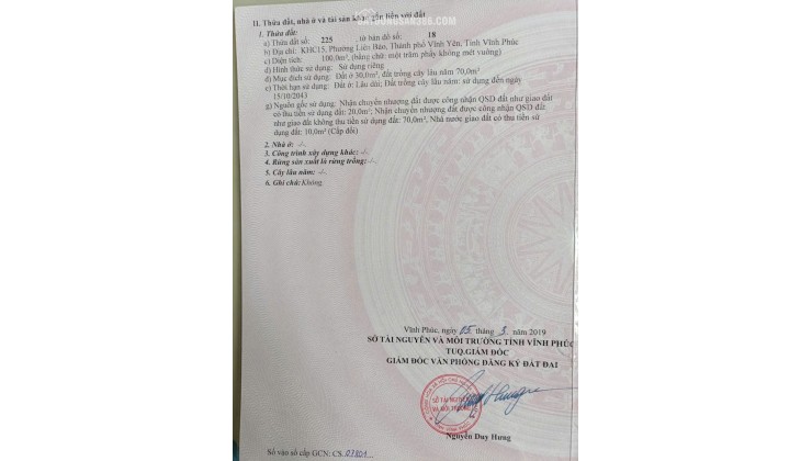 ĐẤT CHÍNH CHỦ - GIÁ TỐT KHC 15 Phường Liên Bảo, Thành Phố Vĩnh Yên, Tỉnh Vĩnh Phúc