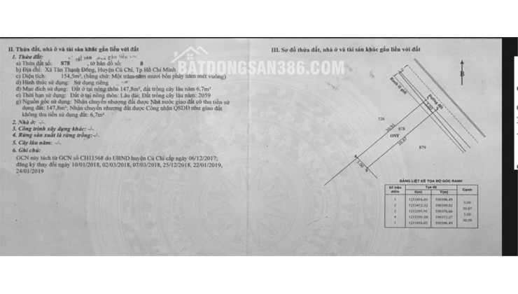 ĐẤT ĐẸP – GIÁ TỐT – CHÍNH CHỦ CẦN BÁN ĐẤT Tại Đường 130,  Xã Tân Thạnh Đông, Củ Chi, Hồ Chí Minh