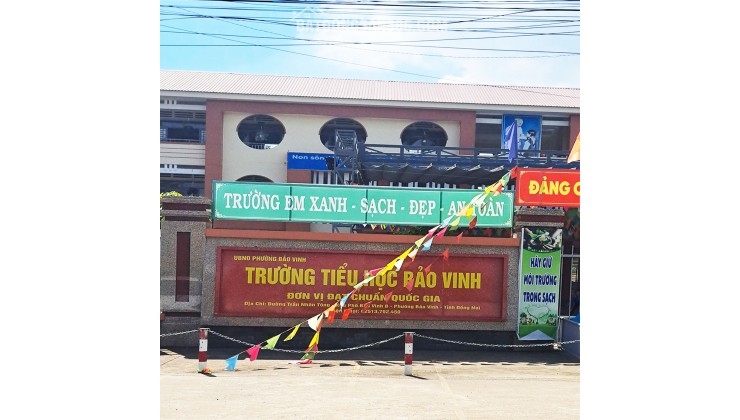 ĐẤT NỀN 2 MẶT TIỀN ĐƯỜNG  TT P. BẢO VINH, ĐN  CHỈ 218Tr/M  NGAY TRƯỜNG HỌC CÁC CẤP!