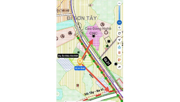 CHÍNH CHỦ CẦN BÁN NHANH LÔ ĐẤT 100M2 HÒA LẠC, CÁCH CÔNG NGHỆ CAO 2KM,