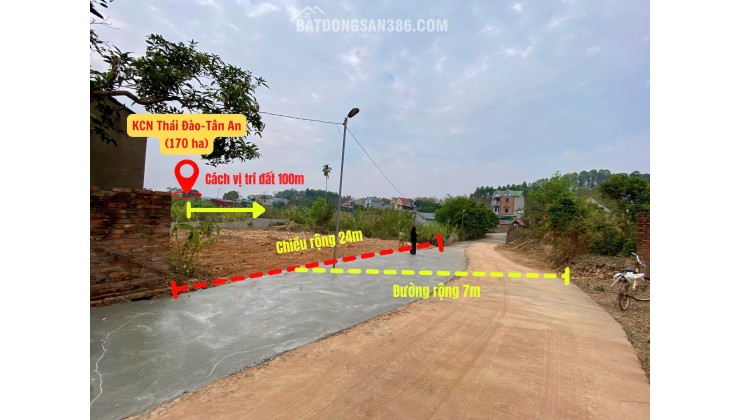 Đất phường Tân An, Bắc Giang. 339m2 - Mt 16m. gần KCN. Giá 1,7 tỷ