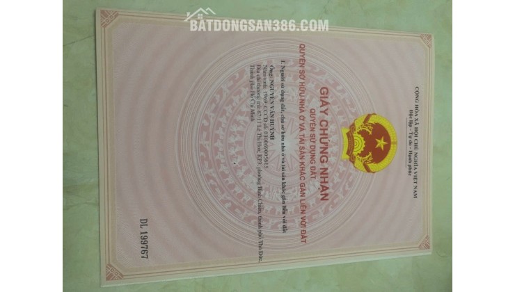 Cần bán nhà chính chủ, vị trí TT Thủ Đức, gần trường học, BV  0969128268