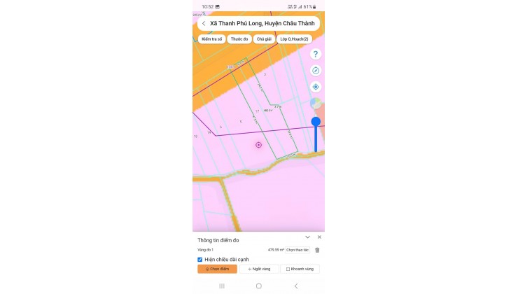 BÁN 480M2 ĐẤT TỈNH LỘ 827A. XÃ THANH PHÚ LONG. CHÂU THÀNH. LONG AN CŨ. LH:0773012099.