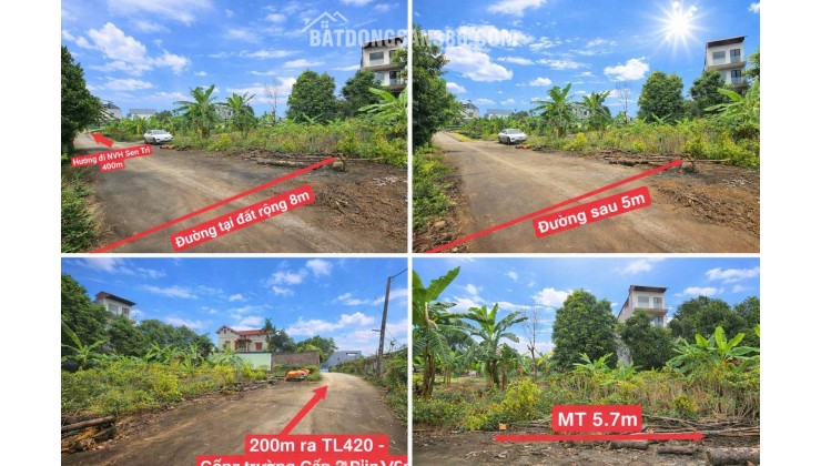  Chủ cần tiền HẠ GIÁ 300tr lô đất 2 mặt tiền tại Sen Trì - Hòa Lạc  - 0332861467