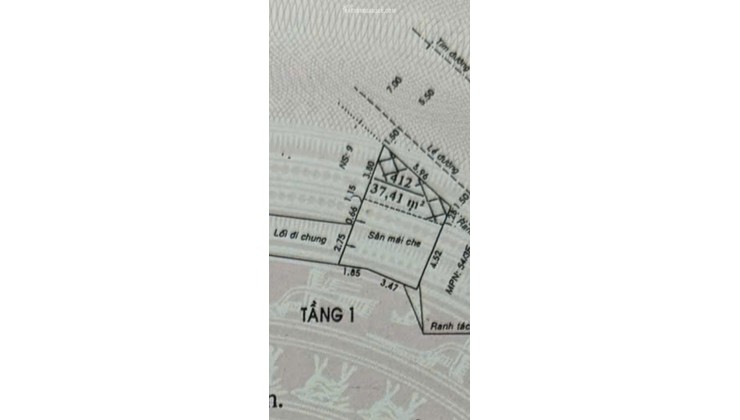 ĐẤT MẶT TIỀN ĐƯỜNG ĐẶNG VĂN SÂM, TIỆN XÂY DỰNG. DT 37.41M2, SHR, CHỈ 11.6 TỶ. LH:0906242673.