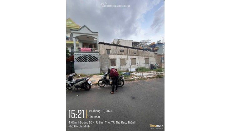 BÁN ĐẤT PHƯỜNG THỦ ĐỨC MỚI. DT 66,5 M2 THỔ CƯ – SẴN SỔ HỒNG - 6.6 TỶ. LH:0944649344.