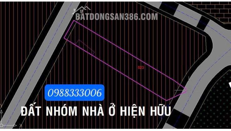 BÁN ĐẤT MT ĐƯỜNG BẦU GIÃ, CỦ CHI - DT 1.529,4M2 - SHR - 17TR/M2. LH:0988333006.