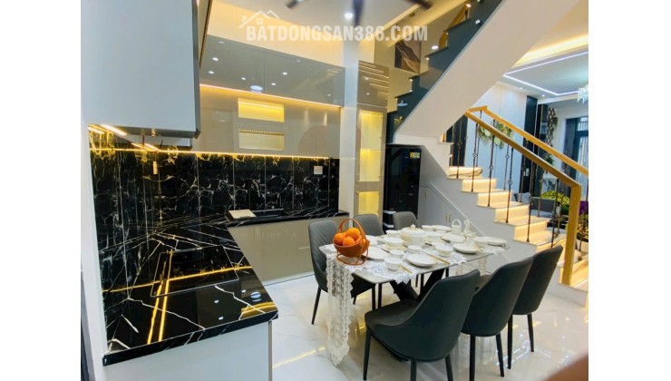 6,350 TỶ CÓ NHÀ MỚI FULL NỘI THẤT HUỲNH TẤN PHÁT, NHÀ BÈ (4X13) 3 TẦNG - 5PN - SỔ HỒNG RIÊNG