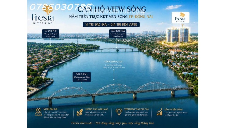 FRESIA RIVERSIDE – MUA TRƯỚC KHI MẶT BẰNG GIÁ MỚI ĐƯỢC THIẾT LẬP