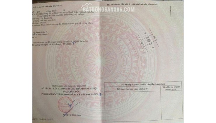 75m trục chính TĐC Linh Sơn mặt tiền 6m25, đường 10m vỉa hè 5m - 0332861467