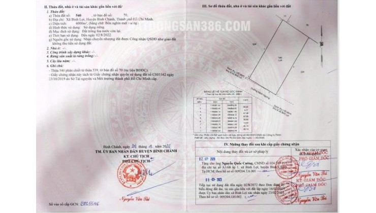 BÁN ĐẤT XÃ BÌNH LỢI - BÌNH CHÁNH, 10.387M2 SẴN 2 SỔ HỒNG CHỈ 2 TỶ/1000M2. LH:0978435476.