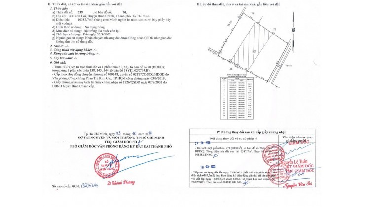 BÁN ĐẤT XÃ BÌNH LỢI - BÌNH CHÁNH, 10.387M2 SẴN 2 SỔ HỒNG CHỈ 2 TỶ/1000M2. LH:0978435476.