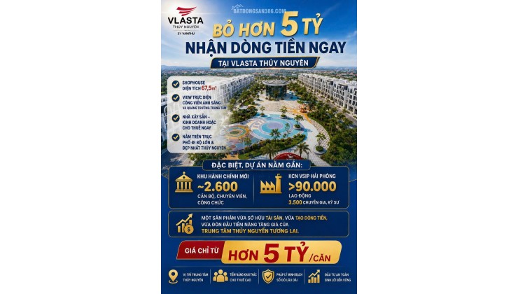  BỎ HƠN 5 TỶ – NHẬN DÒNG TIỀN NGAY..............................