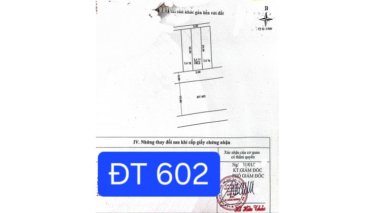 Bán đất đường 15m - ĐT602 - Hòa Ninh - cách chợ 200m