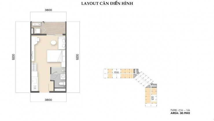 Căn hộ studio 30,5m2 - tầng 15 - ban công ĐN - view trực diện biển Mỹ Khê - dòng tiền 25tr/tháng