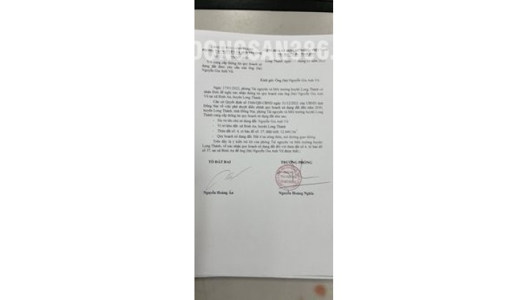 Bán đất Bình Sơn Long Thành đường cầu mên 1000m2 giá 8,7 ty