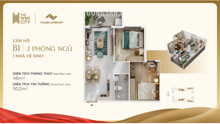 căn hộ 2PN gần Cầu Xáng - Bình Chánh chỉ 1.654 tỷ (100% đã Vat), bàn giao full nội thất cao cấp gỗ An Cường