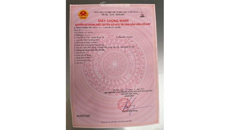 ĐẤT ĐẸP - GIÁ TỐT - Bán Nhanh Lô Đất Full thổ cư tại huyện Sóc Sơn, Hà Nội