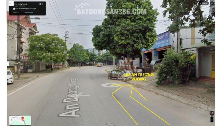 Bán đất ngõ 368 An Dương Vương, TP Hòa Bình (nay là tỉnh Phú Thọ), diện tích 854.2m2, miễn TG
