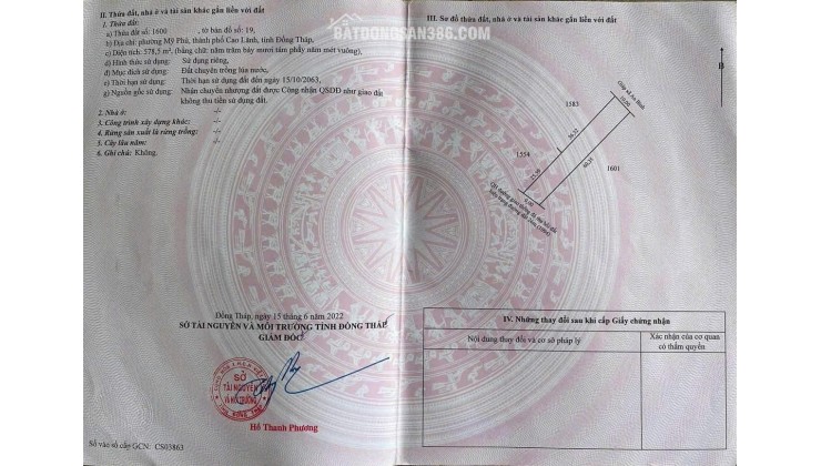 CẦN BÁN KHU ĐẤT TIỀM NĂNG MẶT TIỀN TUYẾN TRÁNH QL30 – GẦN CHỢ MỸ PHÚ. LH:0907682333.