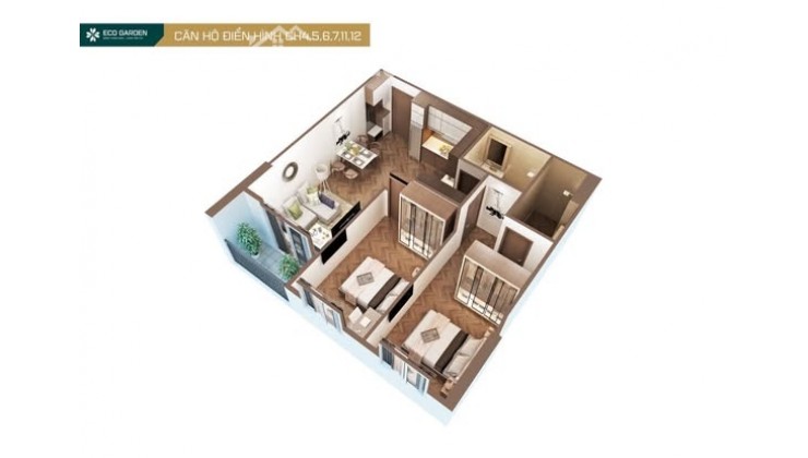 BÁN CĂN HỘ 1,5 TỶ TOÀ ECO GARDEN - DỰ ÁN ECO HỎME SÔNG THƯƠNG BẮC NINH