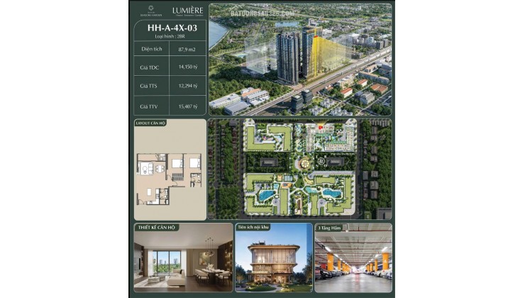Căn 2PN 87.9m² View Panorama Thành Phố  Tầng Cao  Quỹ Căn Hiếm