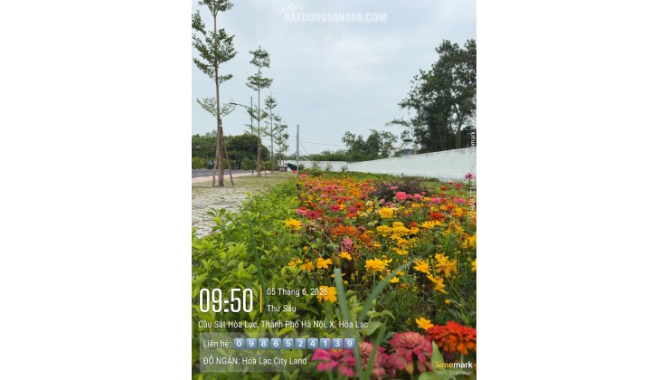 Lô đất gần chợ Hòa Lạc 200m , trục chính kinh doanh giá chỉ hơn 40tr/m