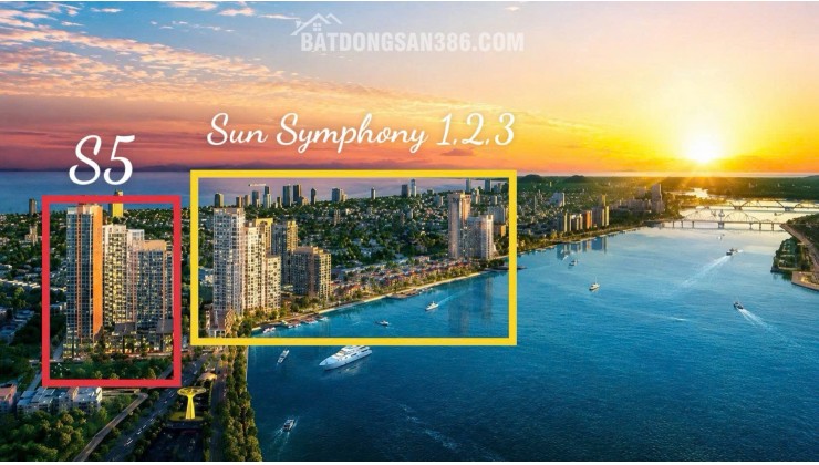 Chỉ 2,x Tỷ sở hữu ngay căn hộ 1PN mặt sông Hàn Sun Symphony 5, thanh toán giàn trãi trong 4 năm