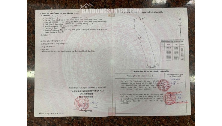 HOT HOT – Chính Chủ Bán ĐẤT CÓ  900 Trụ Thanh Long Tặng Kèm Căn Nhà Tại Dân Bình, Hàm Kiệm, Lâm Đồng