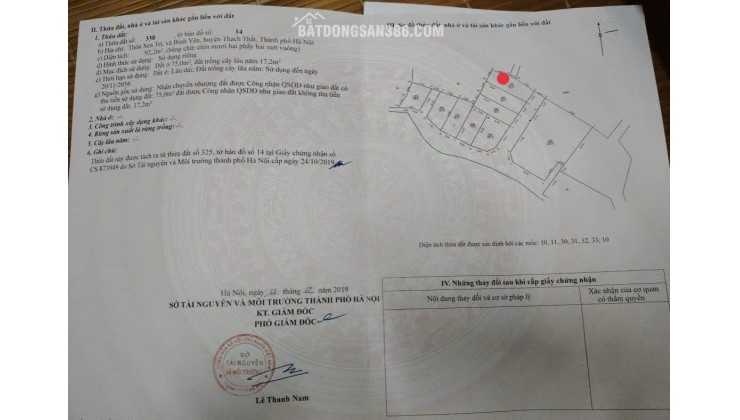 Bán NR tại Bình Yên, 4,5 tỷ, 100m2, 3PN, 2WC, 4 tầng siêu hot