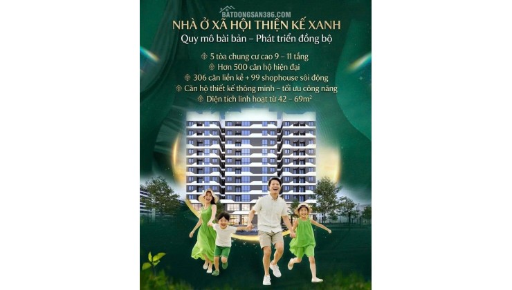 Nhà Ở Xã Hội Thiện Kế Xanh. Giá cực rẻ hỗ trợ cho mọi người.