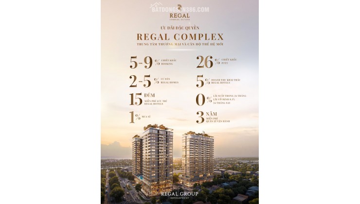 Cơ hội sở hữu căn hội view sông ngắm biển tại Regal Complex Đà Nẵng