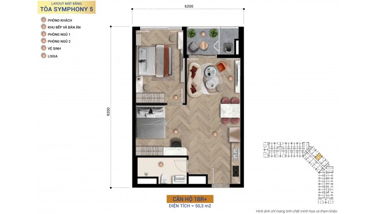 SYMPHONY 5 - Booking chiết khấu ngay 25%, Studio chỉ 2,13 tỷ | Cho thuê 18-20tr/tháng