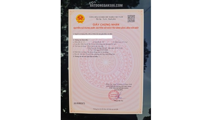Đất Thổ Cư Bình Long Giá Tốt – Cơ Hội Đầu Tư Sinh Lời Cao