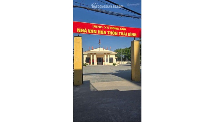 BÁN ĐẤT TẶNG NHÀ CẤP 4 2 TẦNG - THÁI BÌNH( MAI LÂM - ĐÔNG ANH) - CAMRY VÀO TẬN CỬA - 38M - SUỴT 4 TỶ