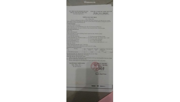 BÁN NHÀ TẠI TRỊNH THỊ DỐI - 57.5M2 CCVB CHỈ 1TỶ370. LH:0865189350.