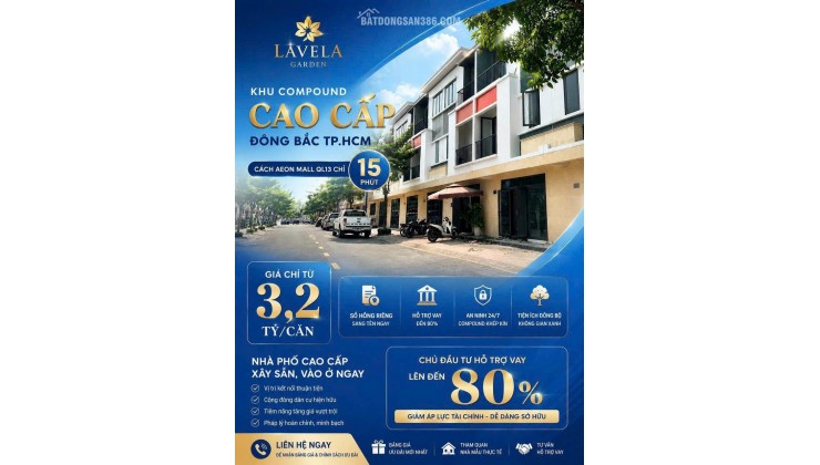 NHÀ PHỐ SỔ SẴN COMPOUND CAO CẤP TP.HCM - 15 phút tới AEON MALL: 3,2 TỶ. Vũ 0933910039