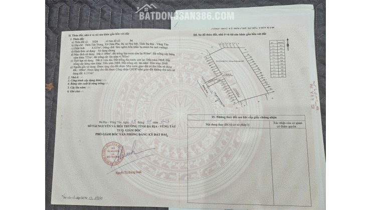 ĐẤT ĐẸP - GIÁ TỐT - Chính Chủ Cần Bán Đất Tại  tổ 7, Xã Châu Pha, Phú Mỹ, Bà Rịa Vũng Tàu