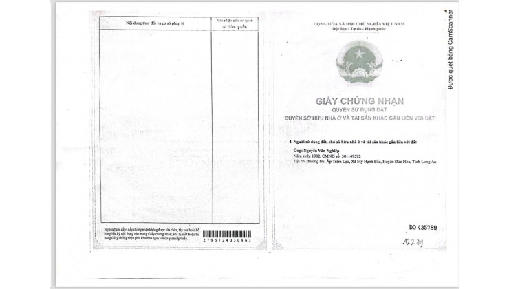 LÔ ĐẤT ĐẸP - GIÁ TỐT - CHÍNH CHỦ Cần Bán Đất Tiềm Năng Xã Đức Hoà Thượng, Đức Hòa, Long An