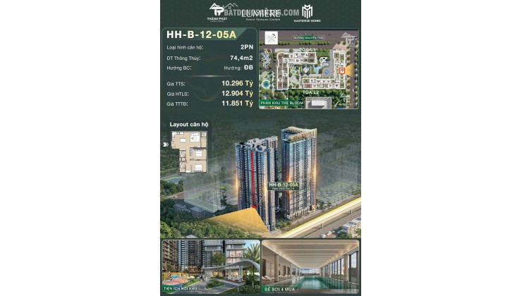 Căn 1PN Hướng Đông Nam 53.2m² Tại Lumière Hanoi Seasons Garden  Không Gian Sống Chuẩn Quốc Tế Dành Cho Chủ Nhân Trẻ