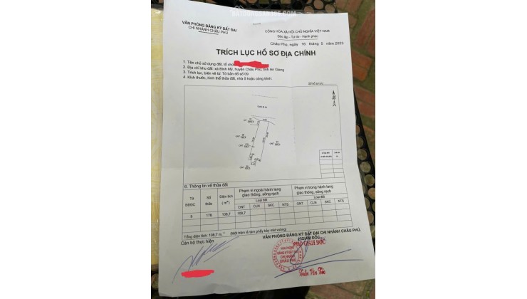 BÁN NHÀ CHÍNH CHỦ - MẶT TIỀN Đường QL 91 xã Bình Mỹ, Châu Phú, An Giang