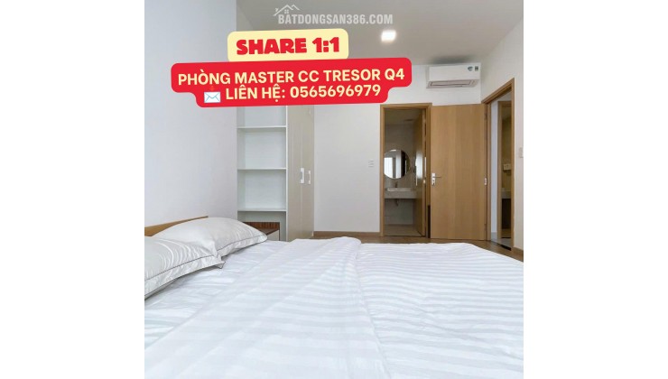 TÌM BẠN NỮ NHÂN VIÊN VĂN PHÒNG Ở GHÉP CĂN HỘ MASTER THE TRESOR QUẬN 4