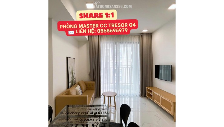TÌM BẠN NỮ NHÂN VIÊN VĂN PHÒNG Ở GHÉP CĂN HỘ MASTER THE TRESOR QUẬN 4